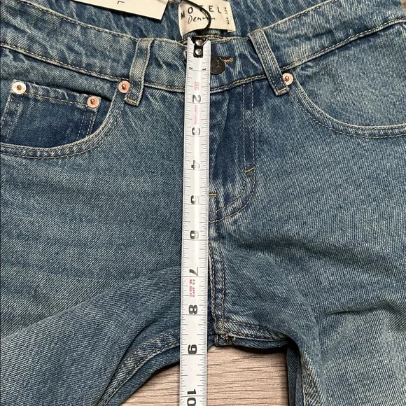 Motel Rocks Low Rise Parallel Jeans Bright Blue Size 24 - Picture 10 of 13
